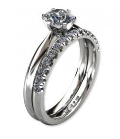 diamantring och alliansring vitguld