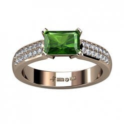 turmalinring med diamanter