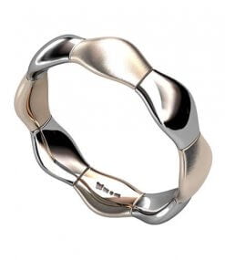 unik herring i vitt och rött guld