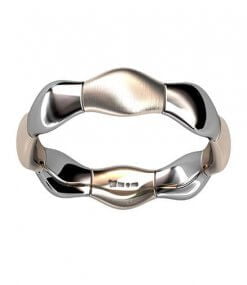 exklusiv förlovningsring i rött och vitt guld