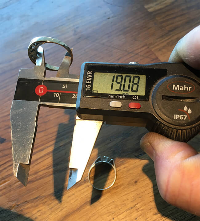 mäta storlek guldring