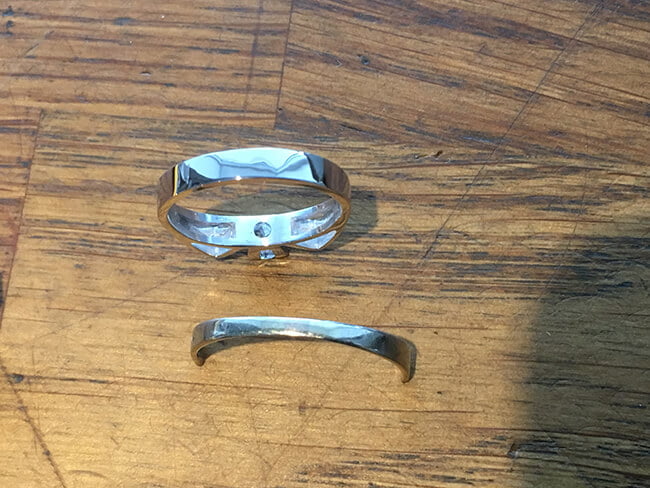 den gamla ringskenan och den nya kraftigare