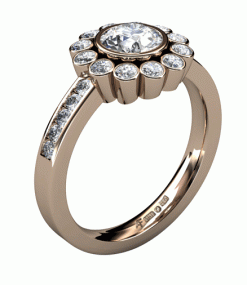 haloring i rött guld 18 k