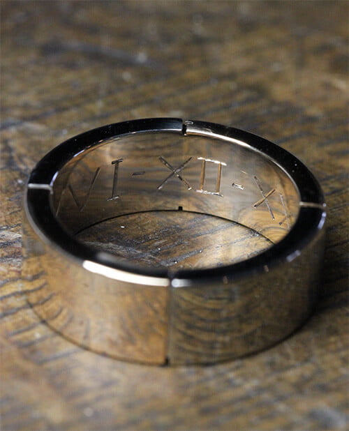 tvåfärgad herr ring