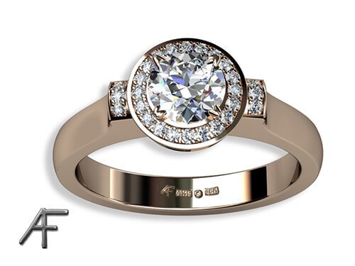 vigselring guld diamanter