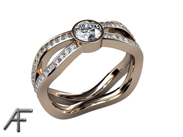 exklusiv alliansring diamanter