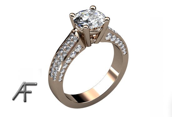 unik vigselring med diamanter