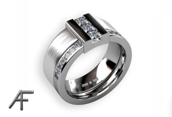 unik vigselring och förlovningsring