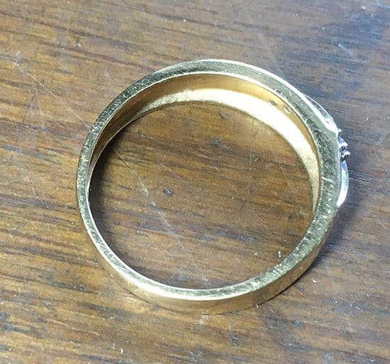 fylla i ihålig guldring