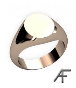 oval klackring 18 k guld