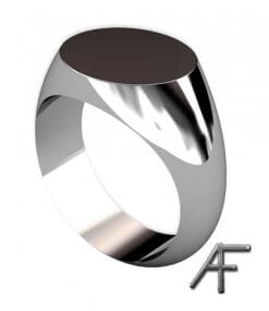 oval klackring vitguld