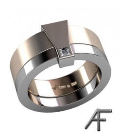 prinsess slipad diamant i bred ring