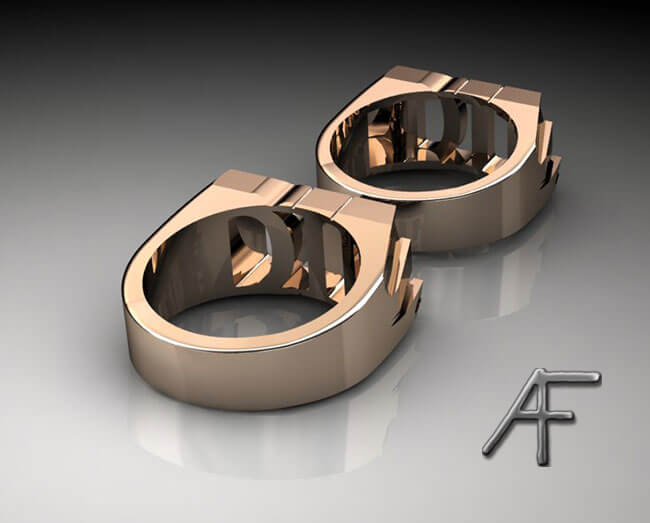 2 designförslag av klackring