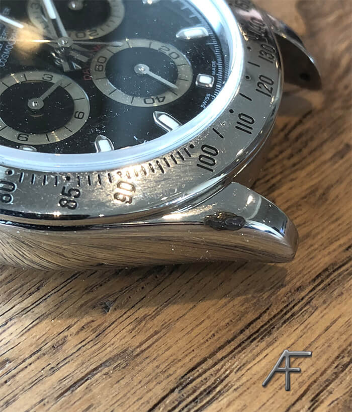 Lasersvetsning av boetthorn Rolex