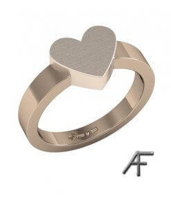 frostat hjärta guldring