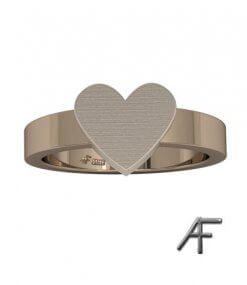 guldring med hjärta