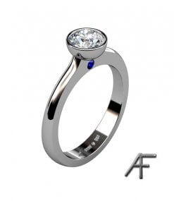 solitärring med diamant